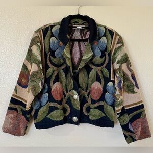 Vintage Painted Pony Tapestry Jacket One Size